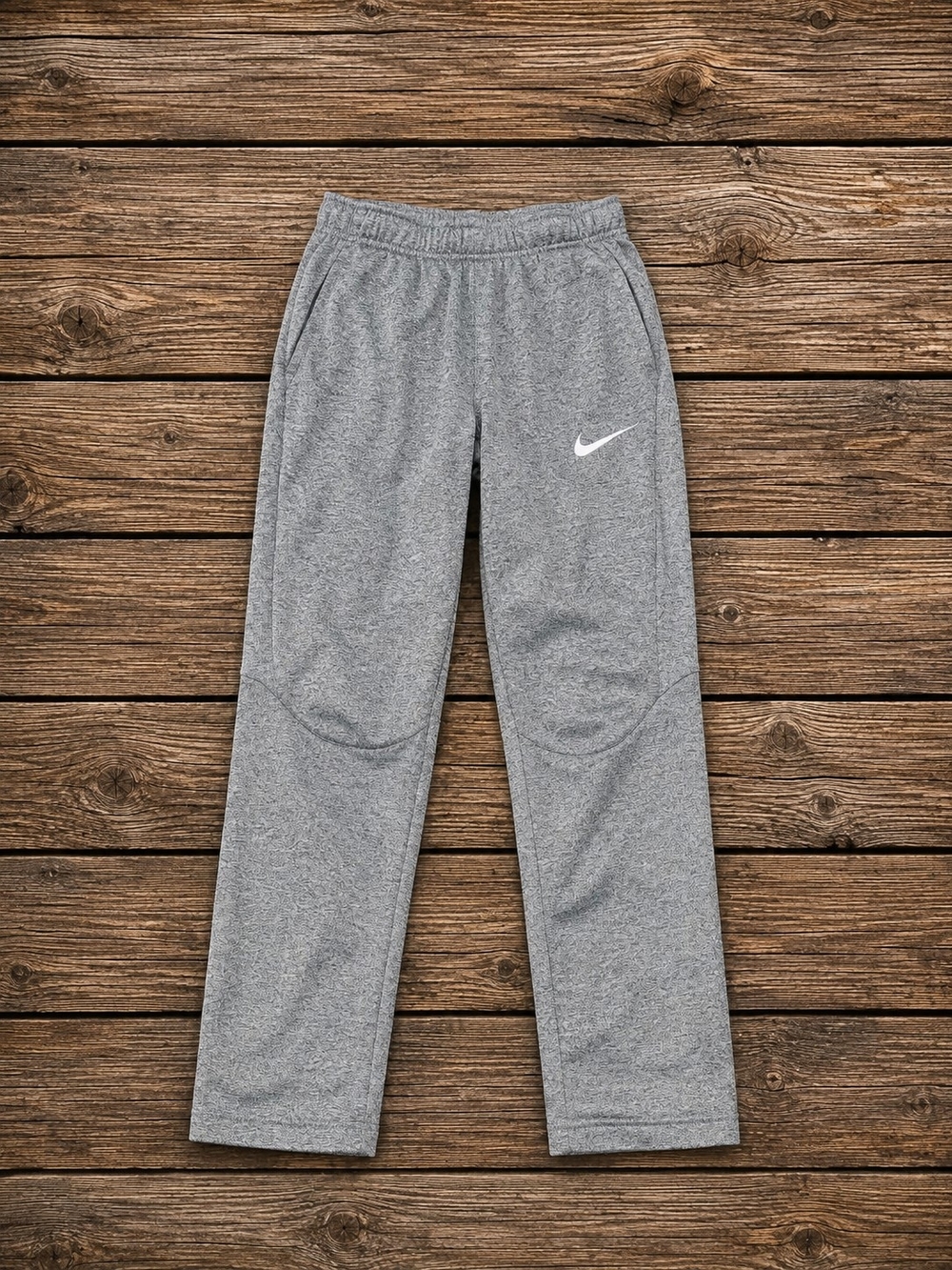 Nike Gray Kids' Athletic Joggers with White Swoosh Yxl